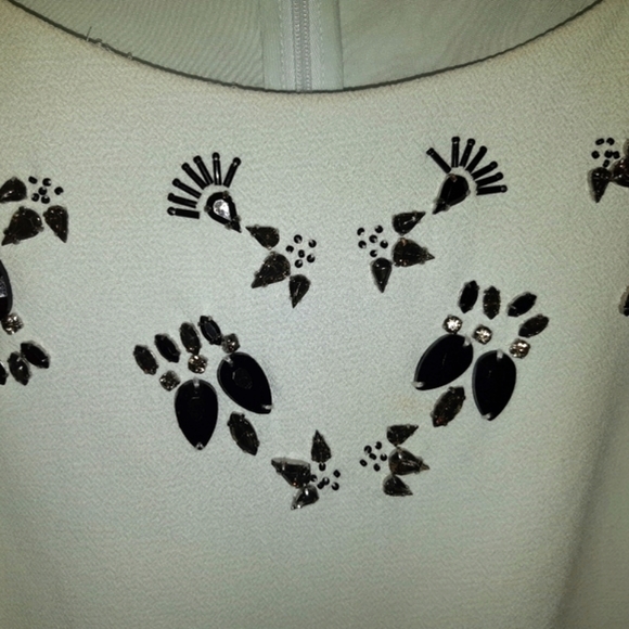 Banana Republic Mint Green Embellished Dress 10/12 - Picture 6 of 11